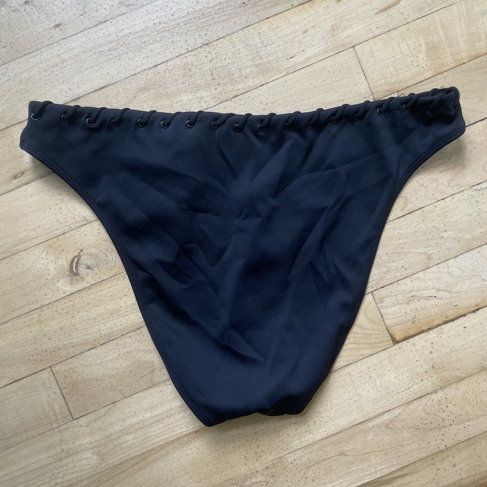 Good American NWOT XL Size 4 Black Sculpt Good Waist Swim Bikini Bottoms WOMENS